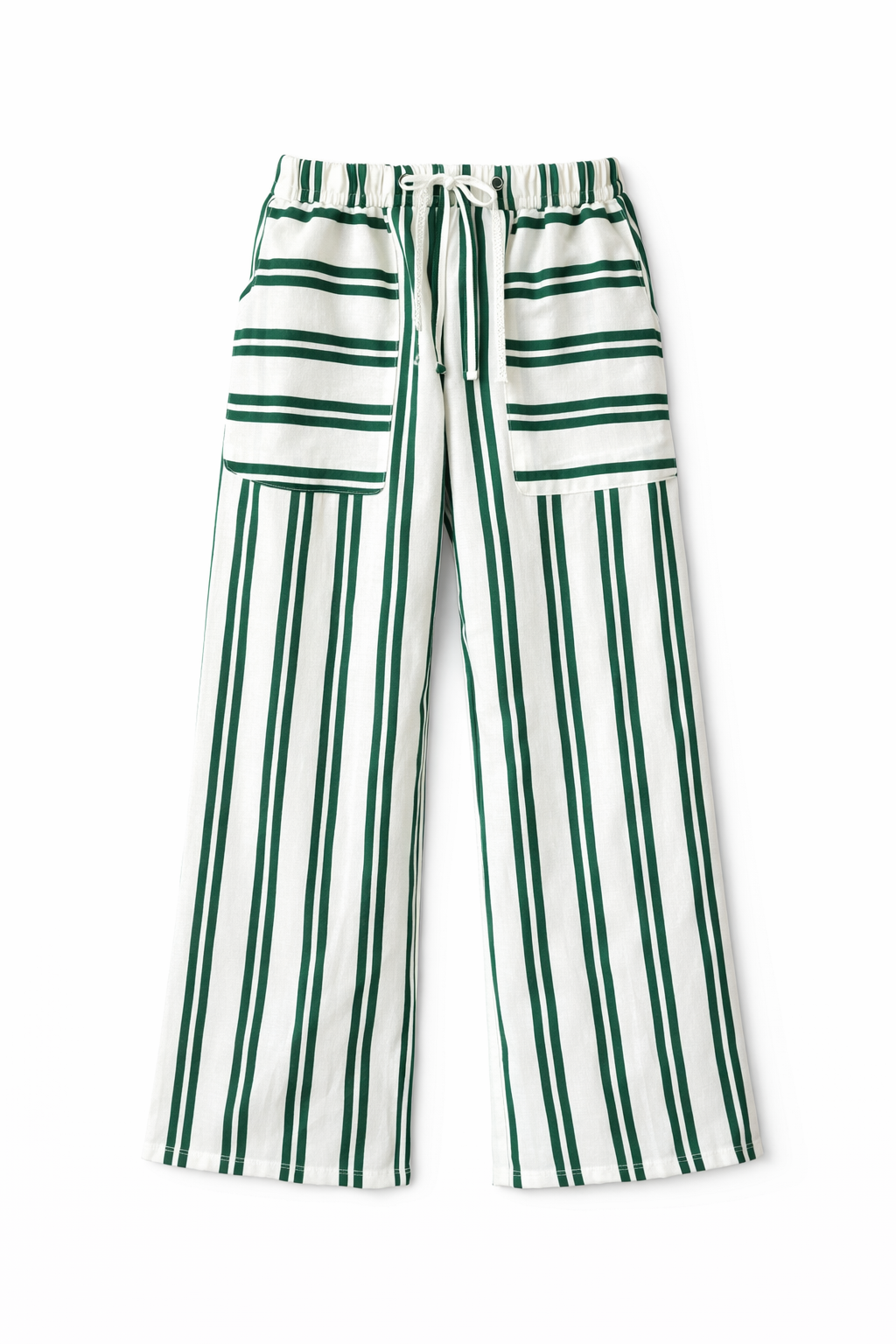 Green Striped Spring Pants