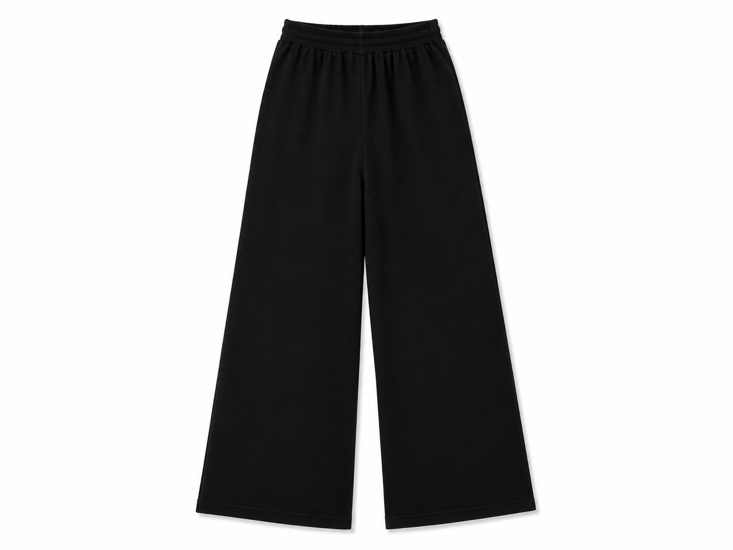 Black Relaxed Wide Leg Pants