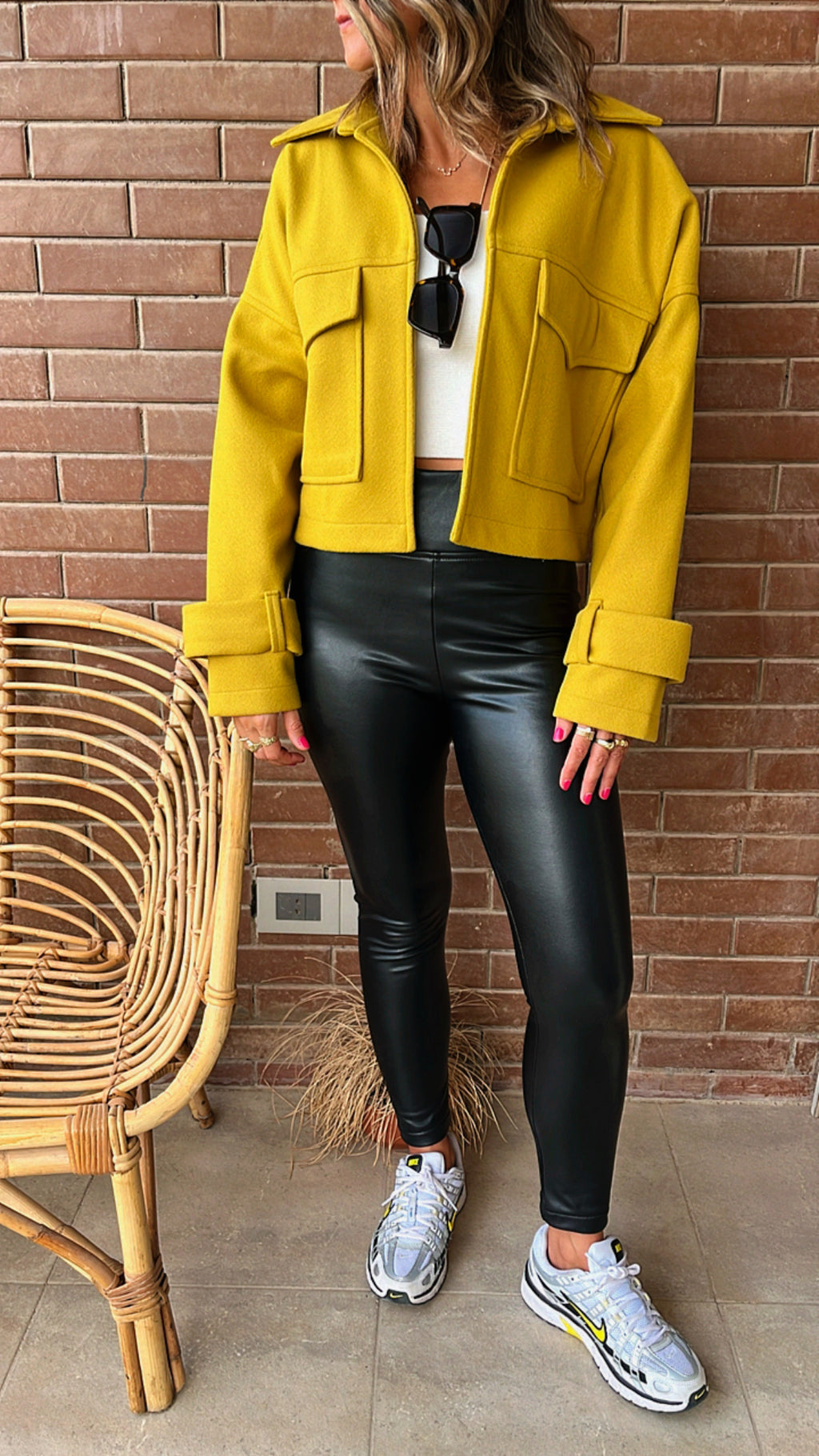 Mustard Cropped Shacket