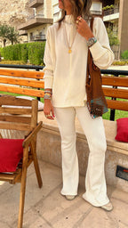 Ivory City Middle Line Ribbed Set