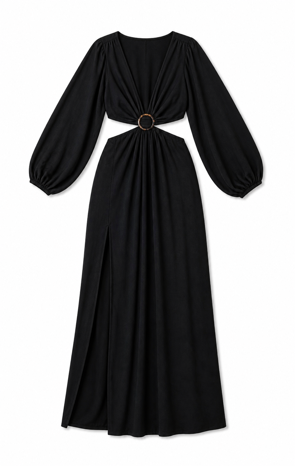 Black Summer Skies Backless Dress