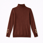 Brown Basic High Neck