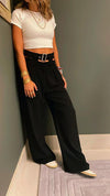 Black High Low Waisted Pants