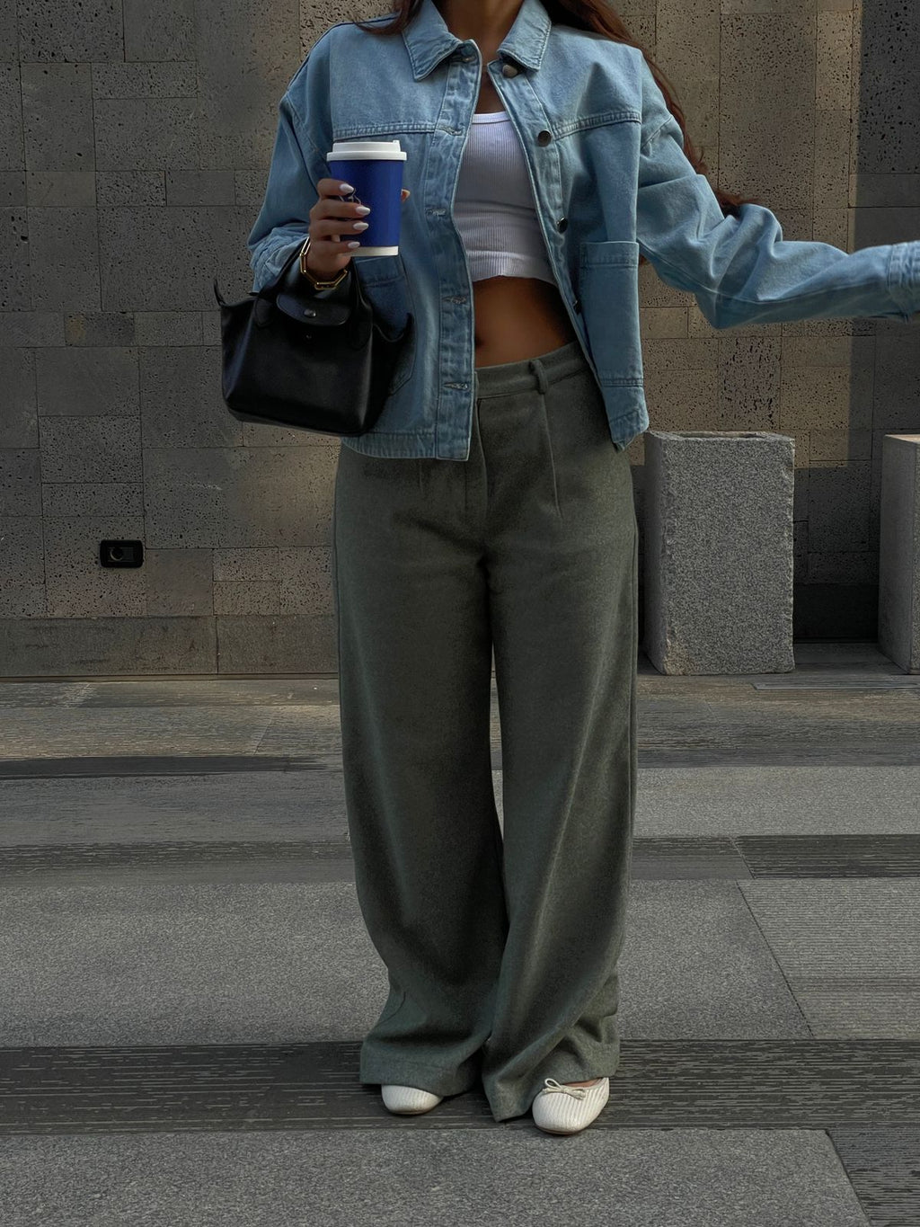 Olive Soft Suit Pants