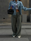 Olive Soft Suit Pants