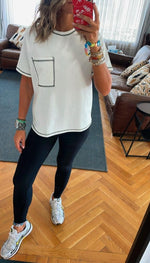 White Stitchy Tee