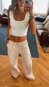 White Crop Corset Top