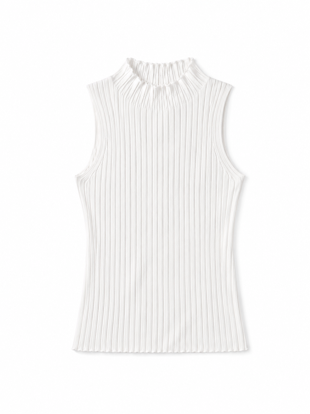 White Muse Mock Neck Top