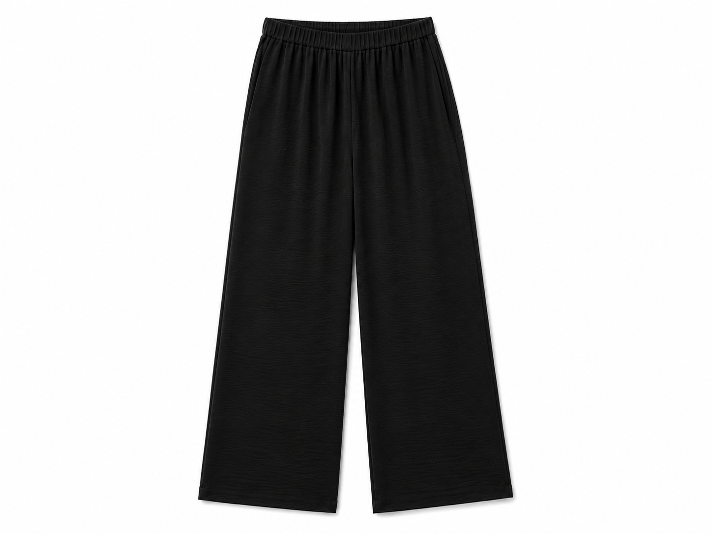 Black Loose Elastic Pants