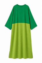 Green Half And Half Dress