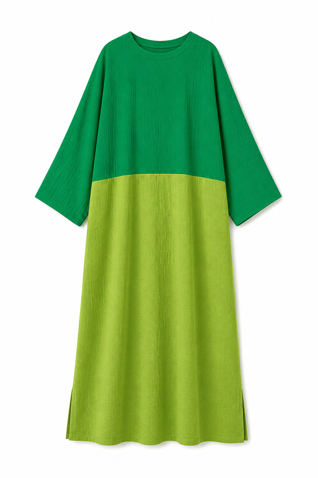 Green Half And Half Dress