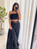 Black High Low Waisted Pants