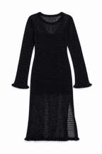 Black Keeping It Casual Crochet Dress Cover Up