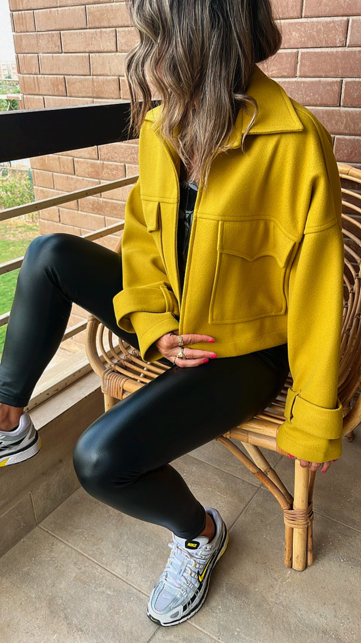 Mustard Cropped Shacket