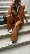 Copper Mini Leather Vest