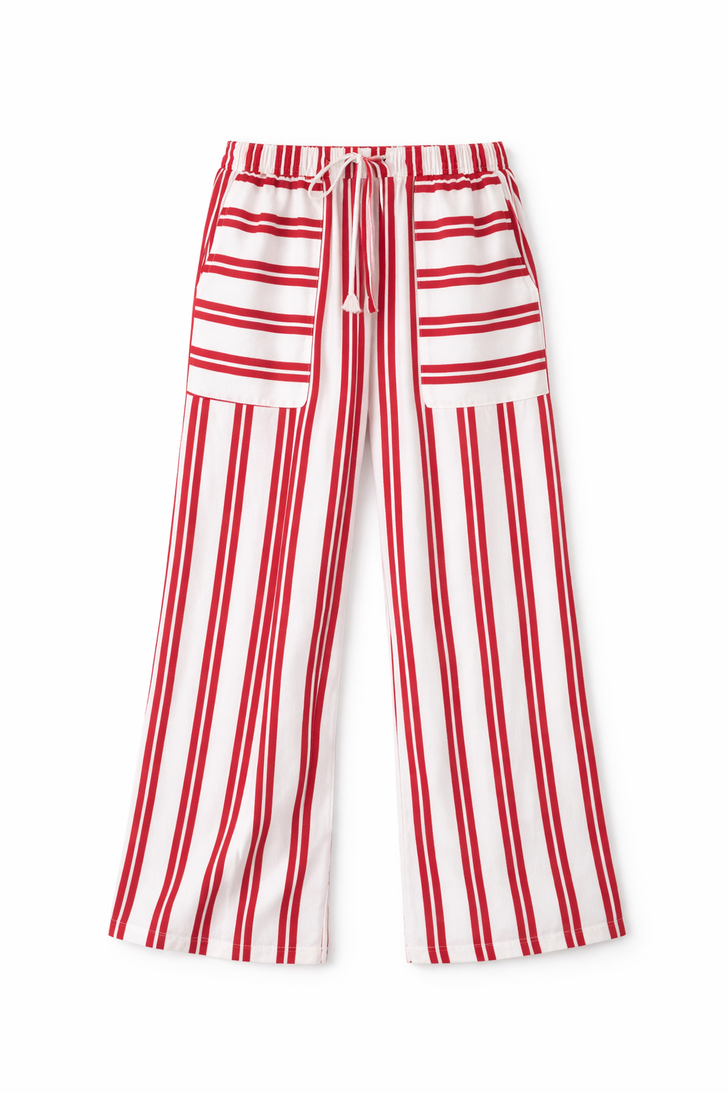 Red Striped Spring Pants