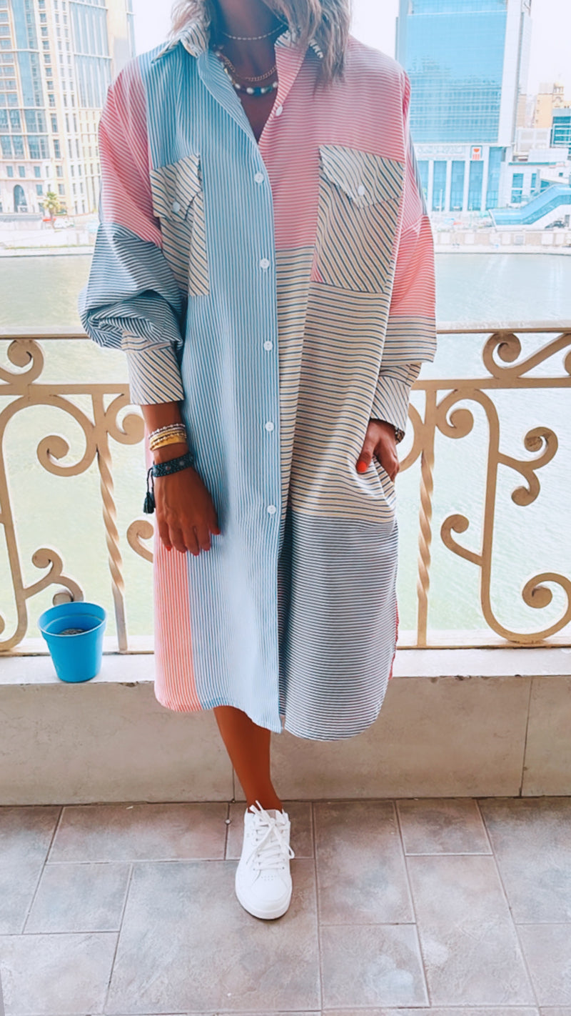 Mismatched Longline Dress