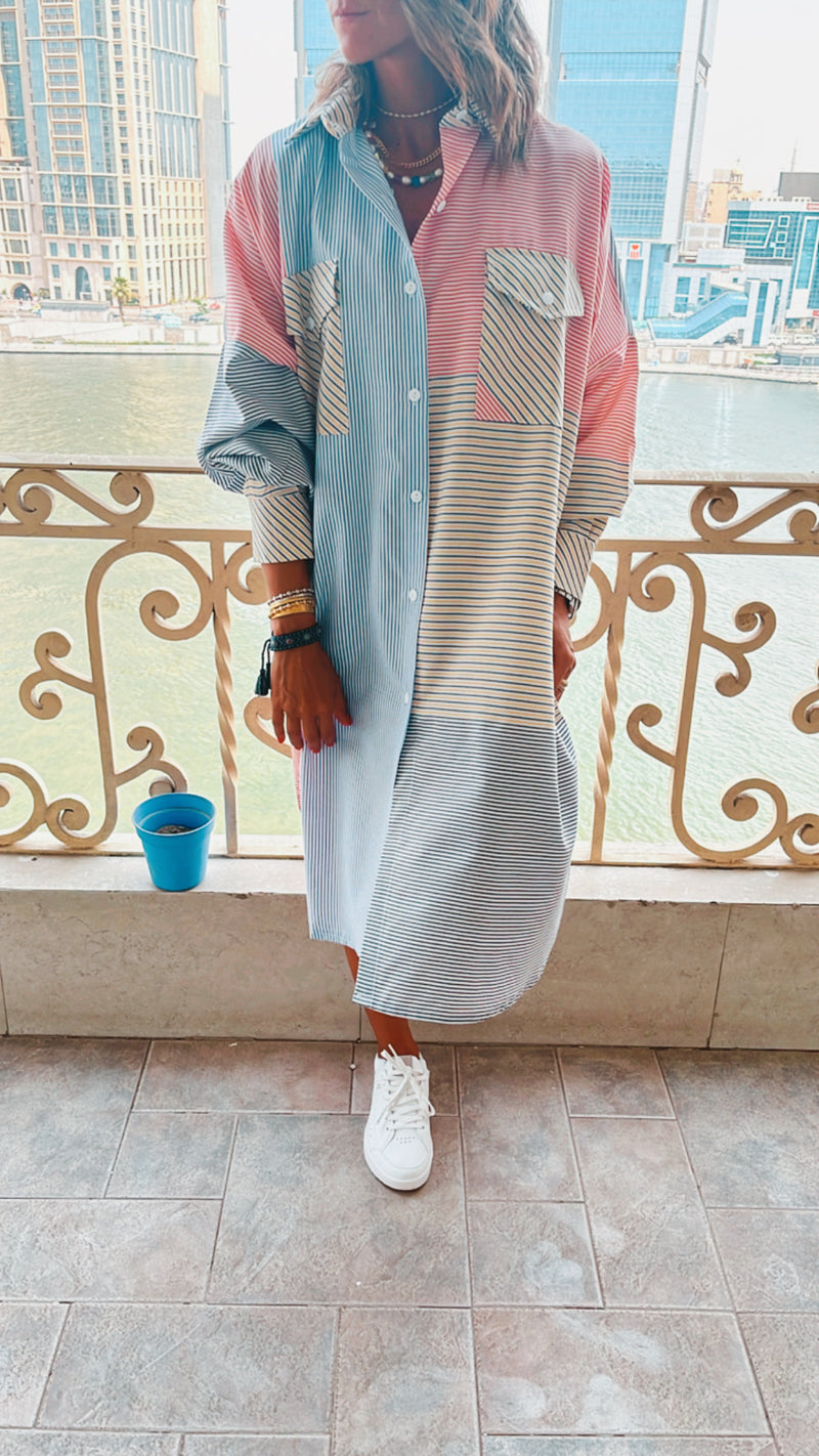 Mismatched Longline Dress