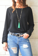 Black Long Sleeve Top