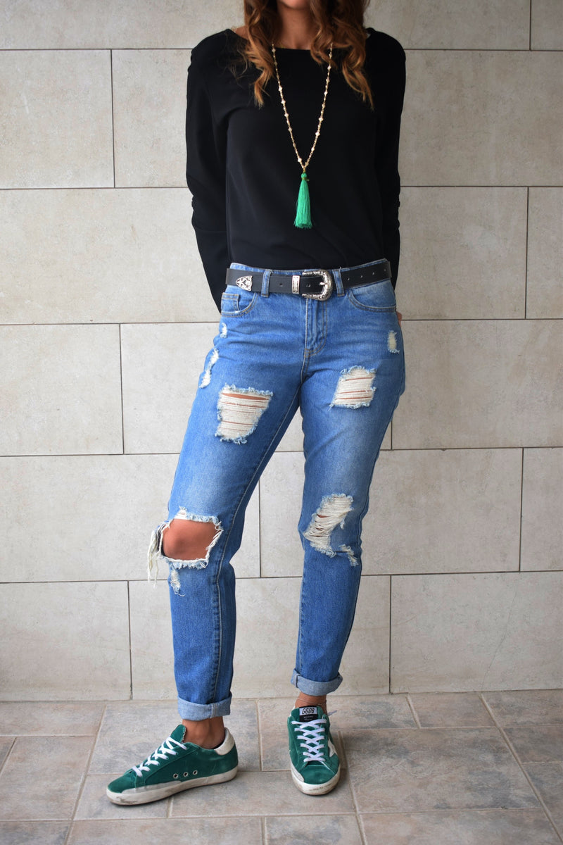 Black Long Sleeve Top