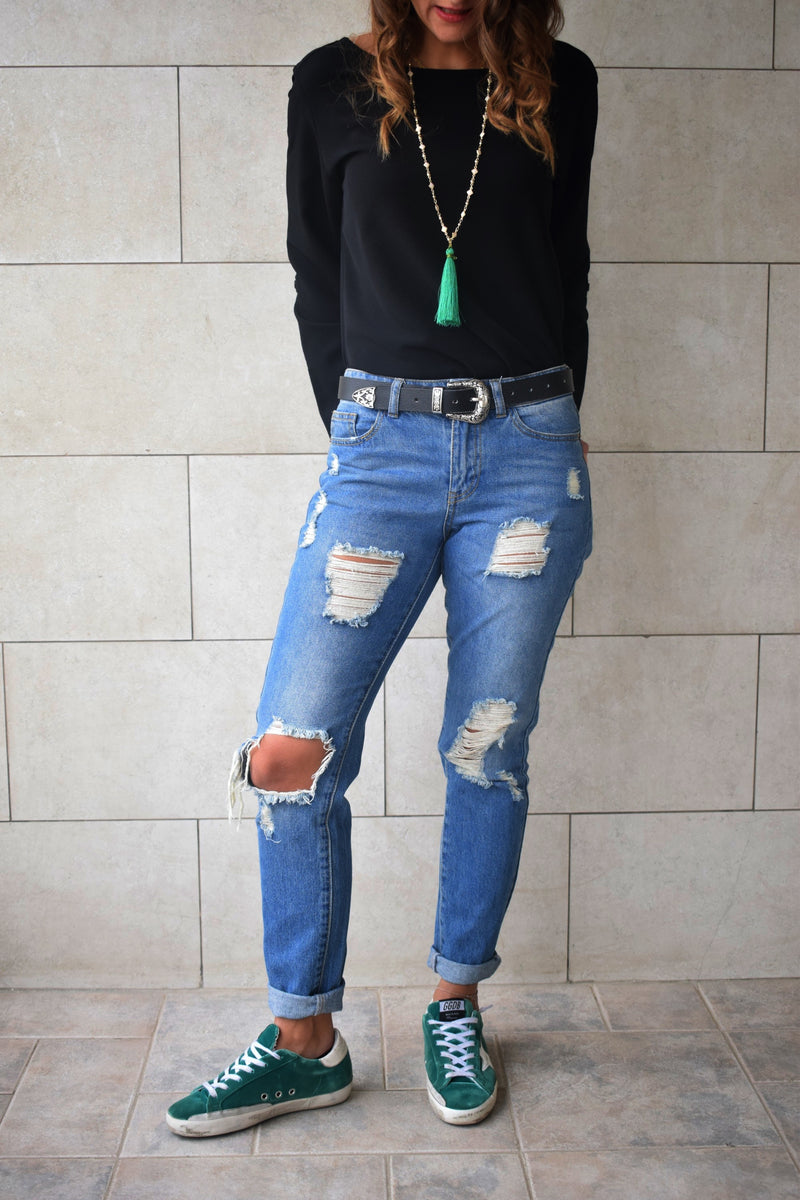 Black Long Sleeve Top