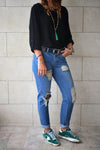 Black Long Sleeve Top
