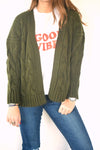 Ultimate Olive Chunky Cardi