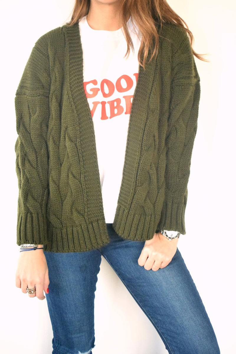 Ultimate Olive Chunky Cardi