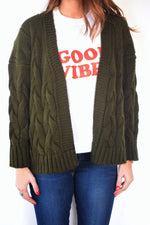 Ultimate Olive Chunky Cardi