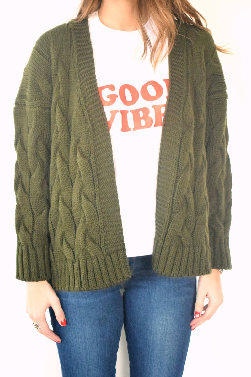 Ultimate Olive Chunky Cardi