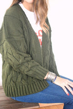 Ultimate Olive Chunky Cardi