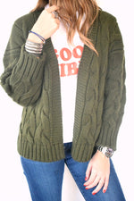 Ultimate Olive Chunky Cardi