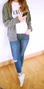 Ultimate Charcoal Chunky Cardi