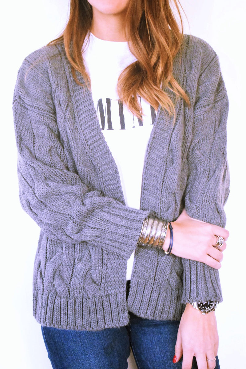 Ultimate Charcoal Chunky Cardi