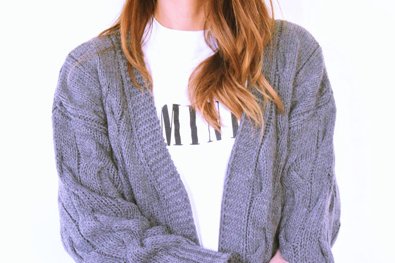 Ultimate Charcoal Chunky Cardi
