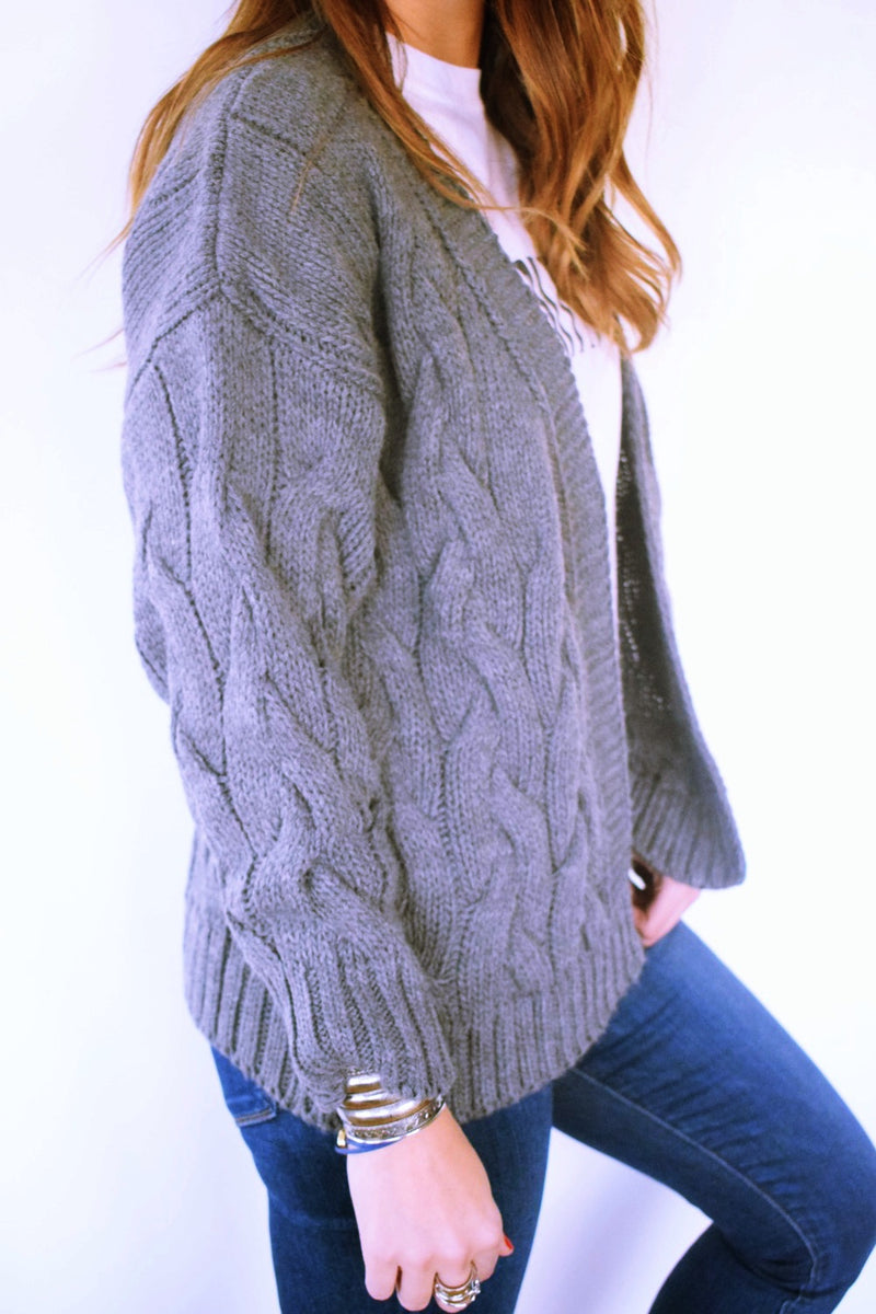 Ultimate Charcoal Chunky Cardi