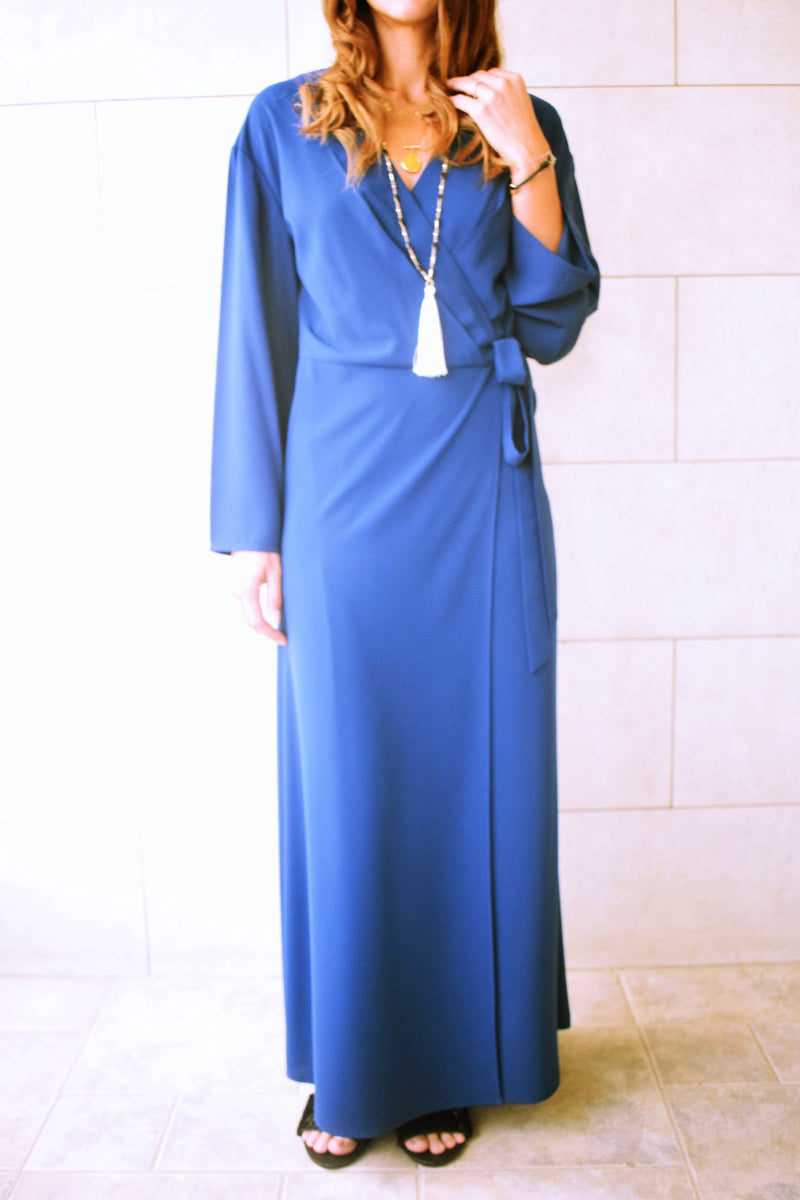 Blue Wrap Dress