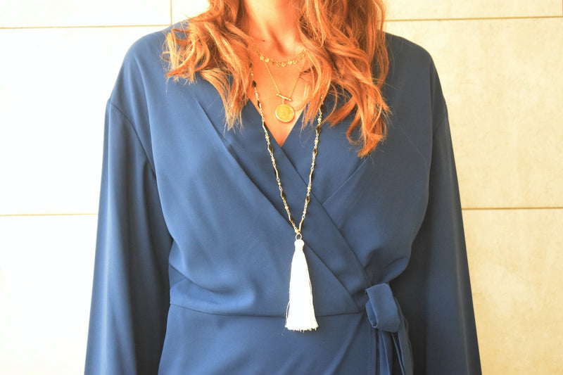 Blue Wrap Dress