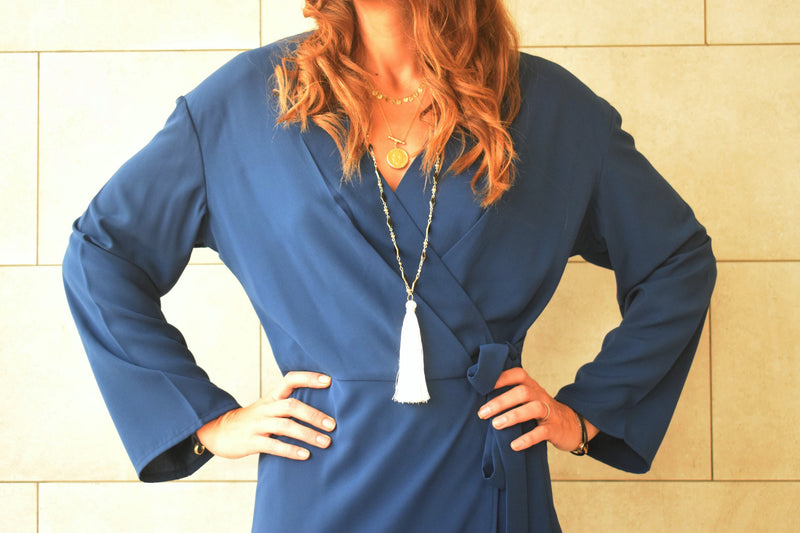 Blue Wrap Dress
