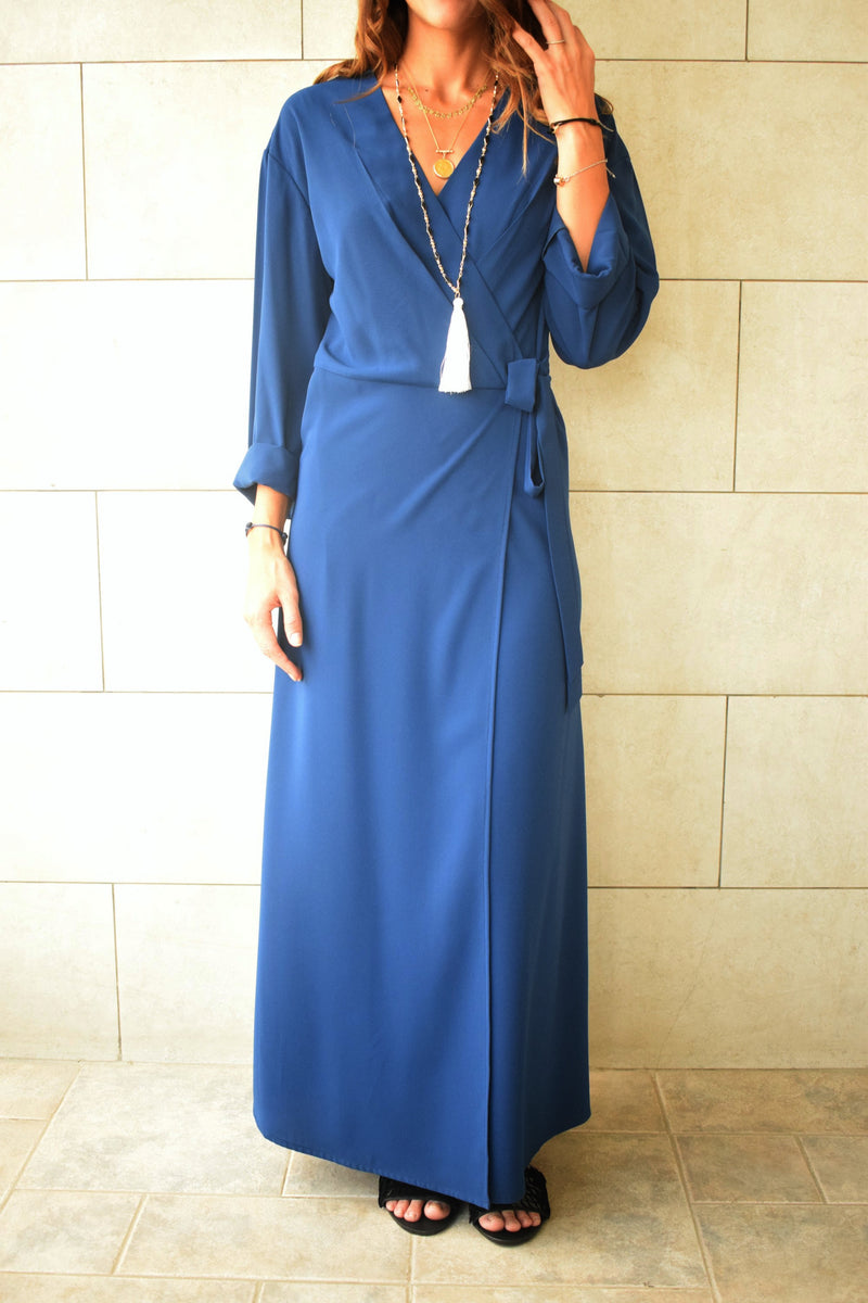 Blue Wrap Dress