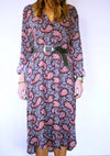 Summer Sunset Paisley Shirt Dress