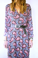 Summer Sunset Paisley Shirt Dress