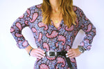 Summer Sunset Paisley Shirt Dress