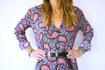Summer Sunset Paisley Shirt Dress