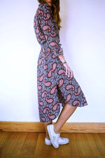 Summer Sunset Paisley Shirt Dress