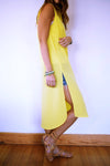 Yellow Sleeveless Beach Shirt