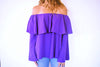 Purple Tiered Off Shoulder Top
