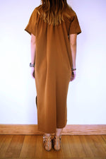 Copper Side Slit Dress