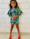 Yellows Tropical Tie Waist Coverup