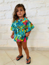 Yellows Tropical Tie Waist Coverup